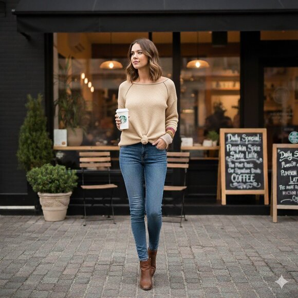 Chelsea and Theodore thermal boho top size medium - Picture 1 of 14